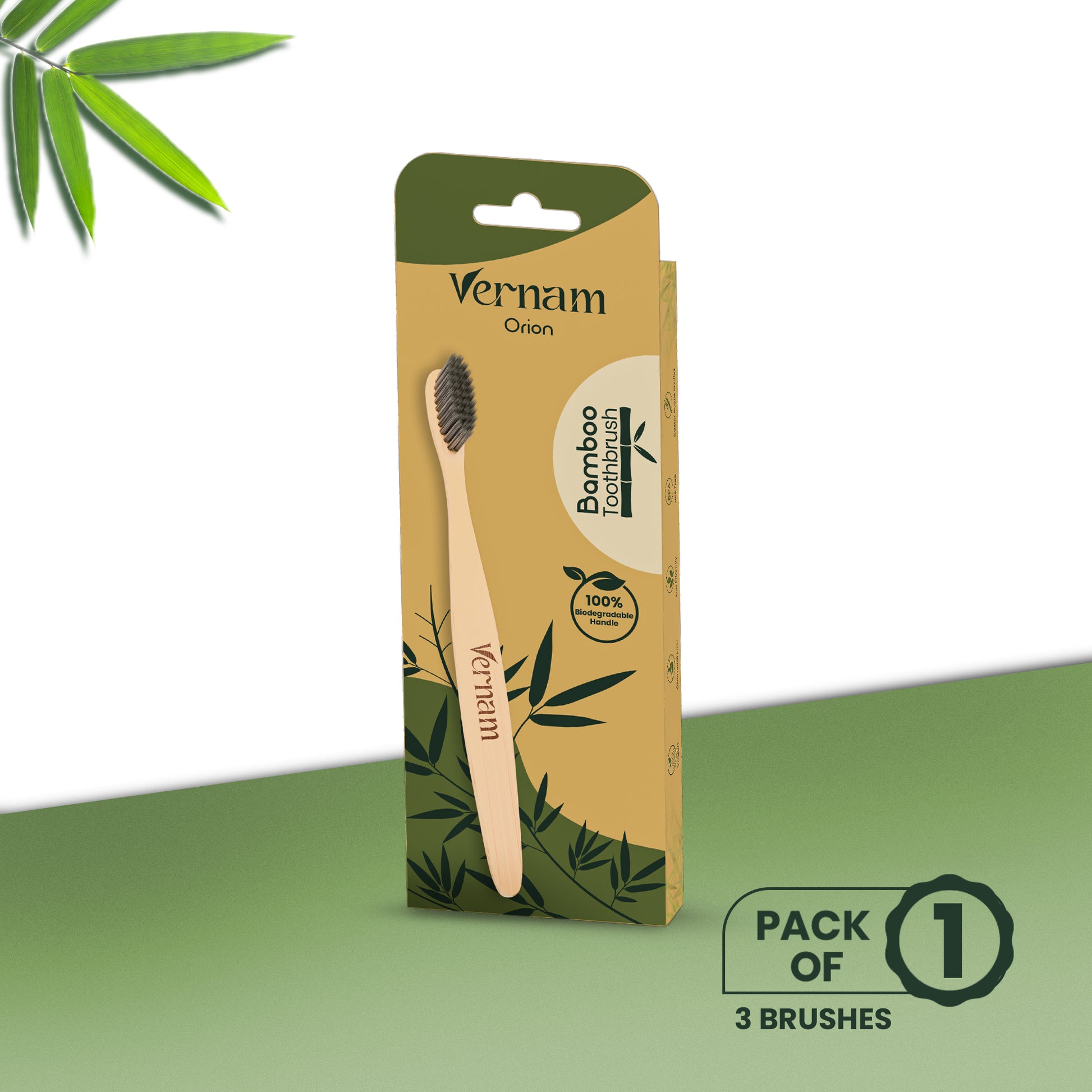 ORION Bamboo Charcoal Toothbrush (Pack of 3)