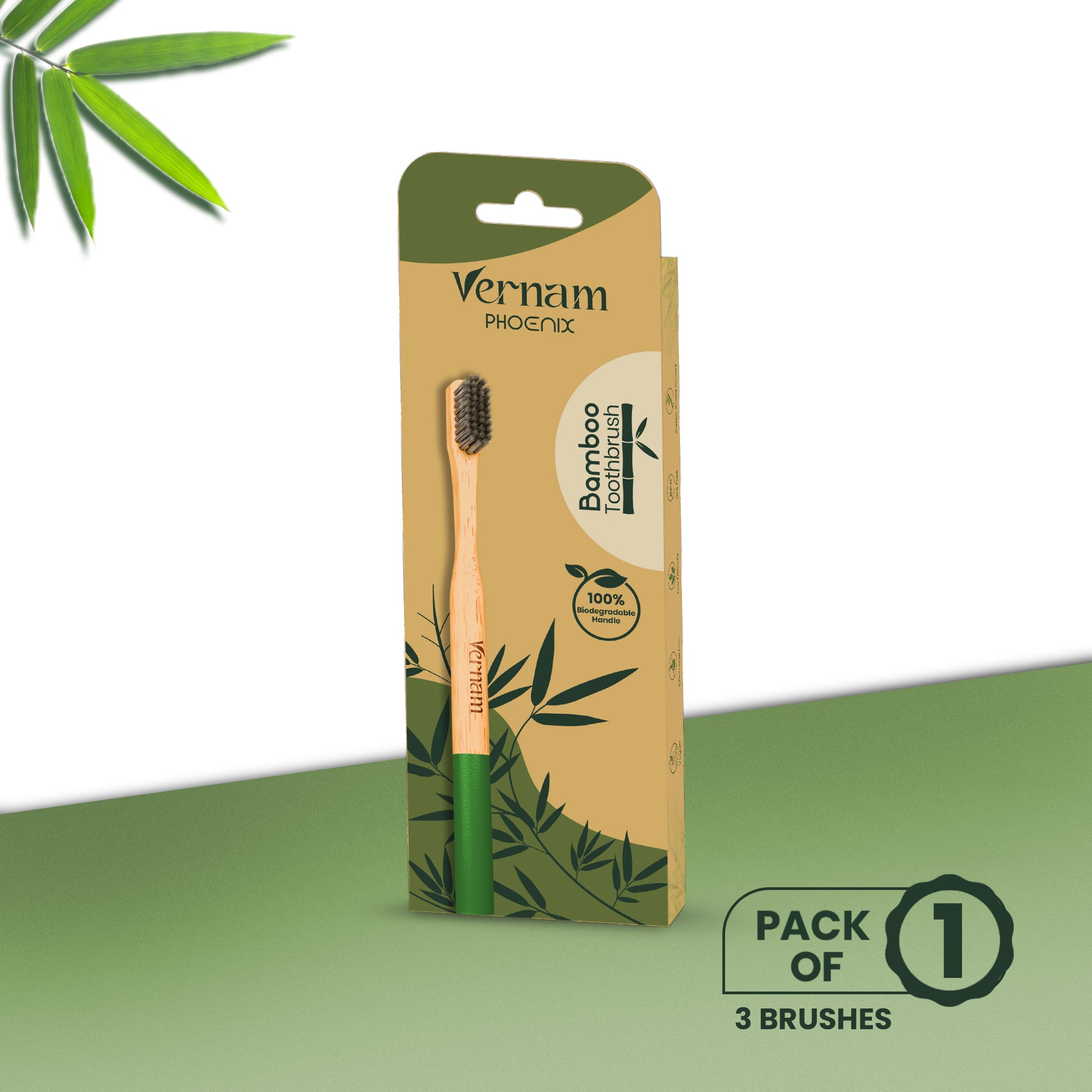 Phoenix Bamboo Charcoal Toothbrush (Pack of 3)
