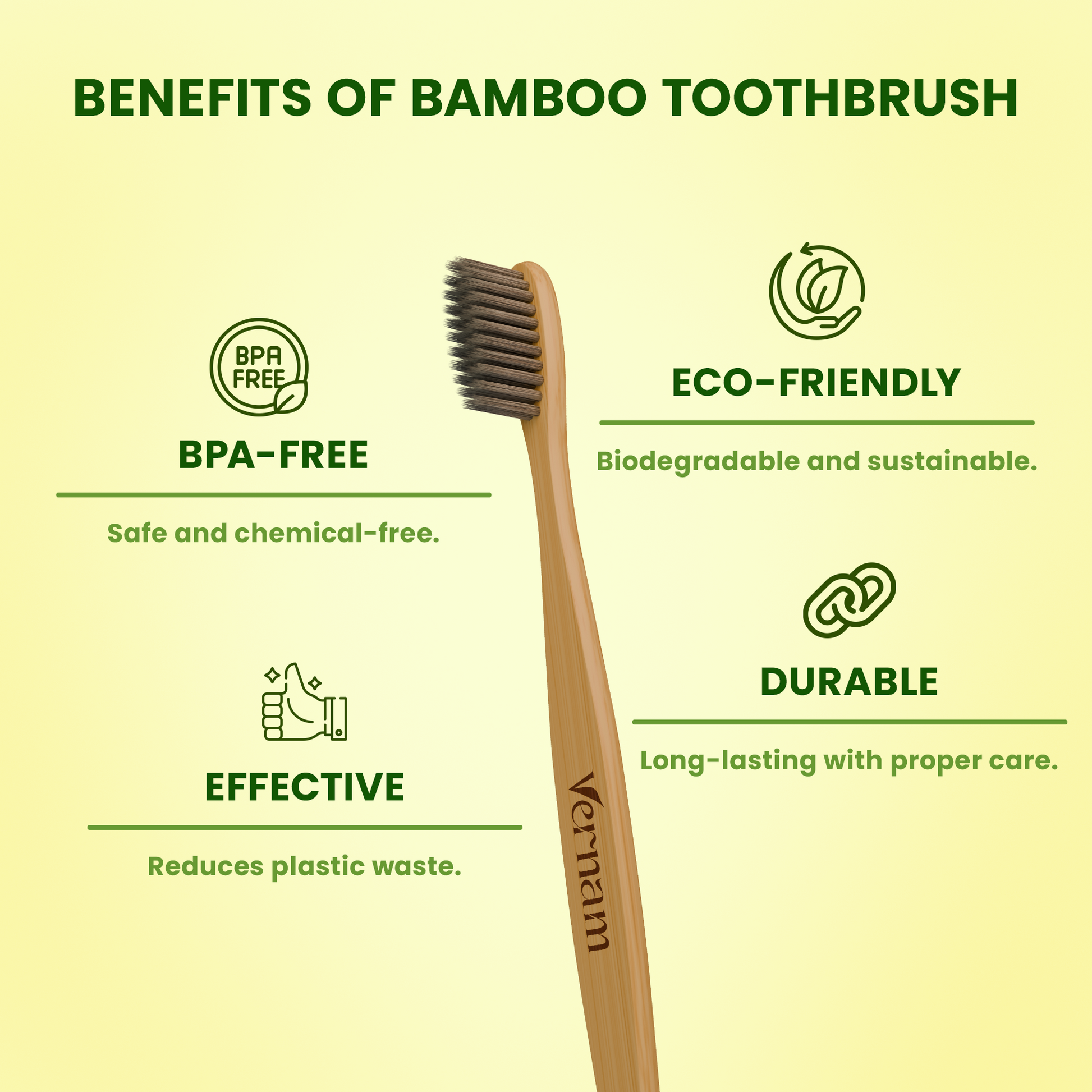 ORION Bamboo Charcoal Toothbrush (Pack of 3)