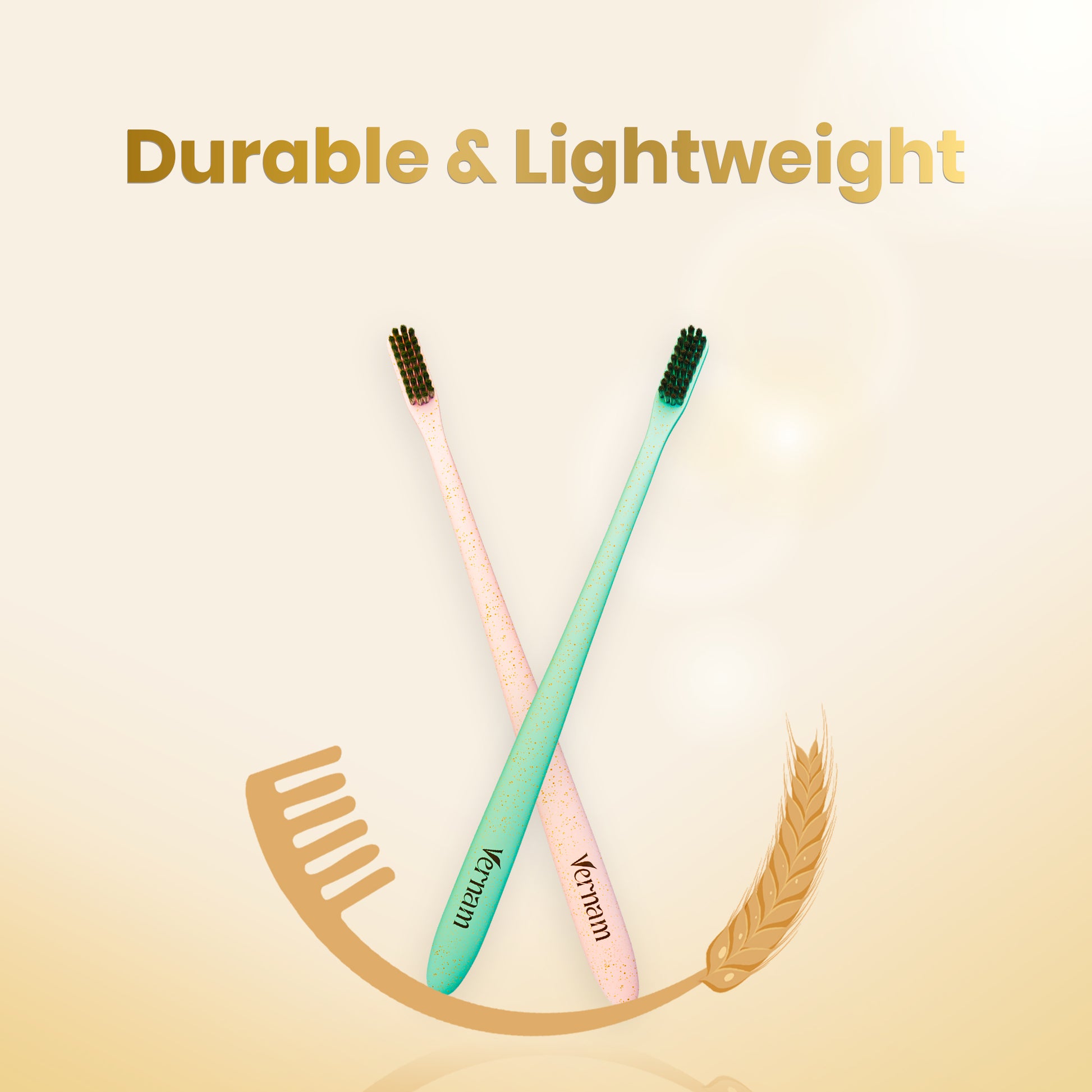 Wheat Straw Corn Starch Toothbrush (Pack of 3)