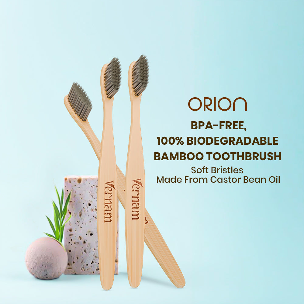 ORION Bamboo Charcoal Toothbrush (Pack of 3)