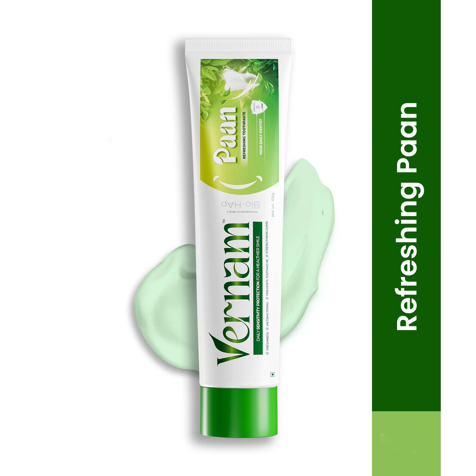 Vernam Paan Hydroxyapatite Toothpaste – Sensitivity Repair & Relief, Natural Whitening & Enamel Strengthening
