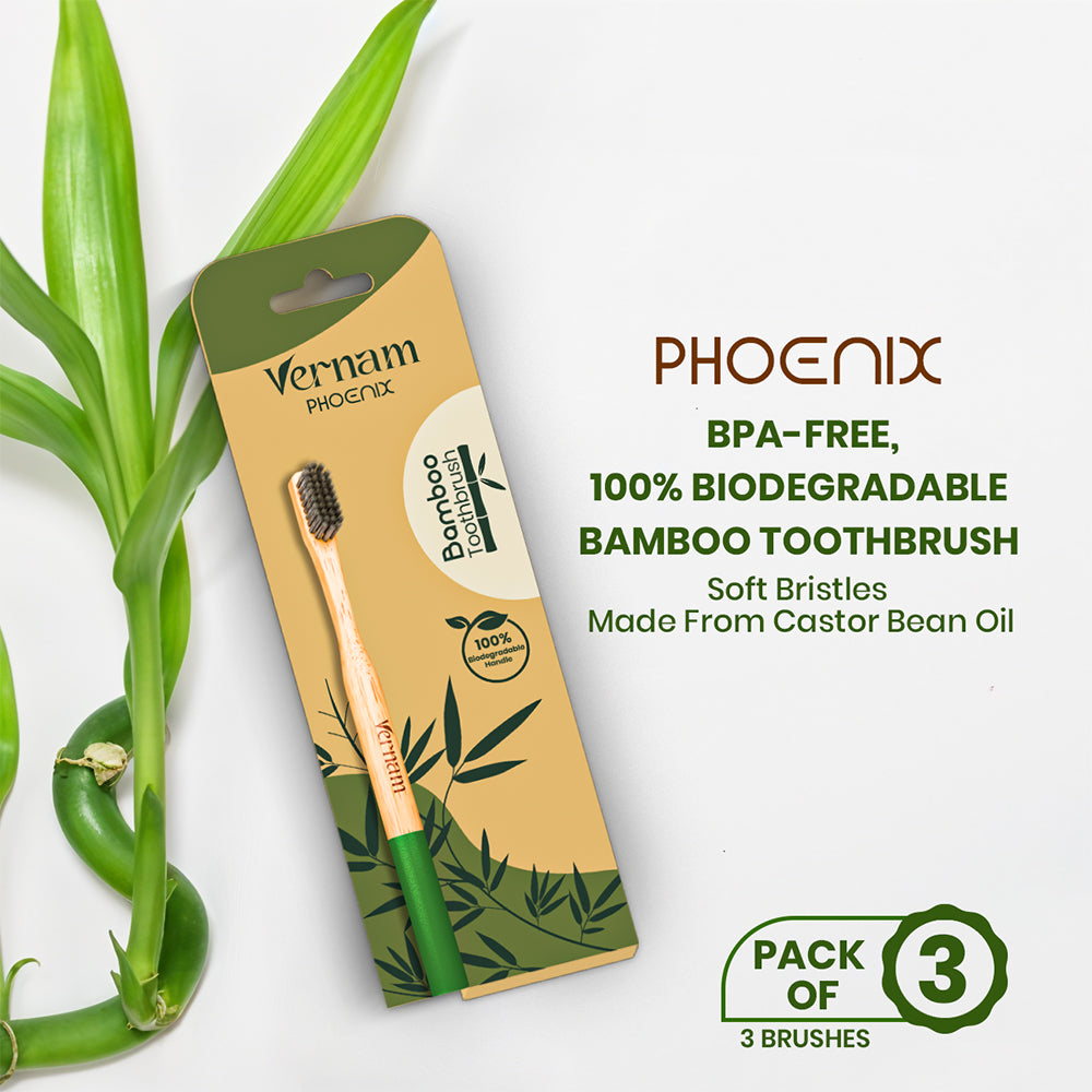 Phoenix Bamboo Charcoal Toothbrush (Pack of 3)