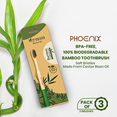 Phoenix Bamboo Charcoal Toothbrush (Pack of 3)