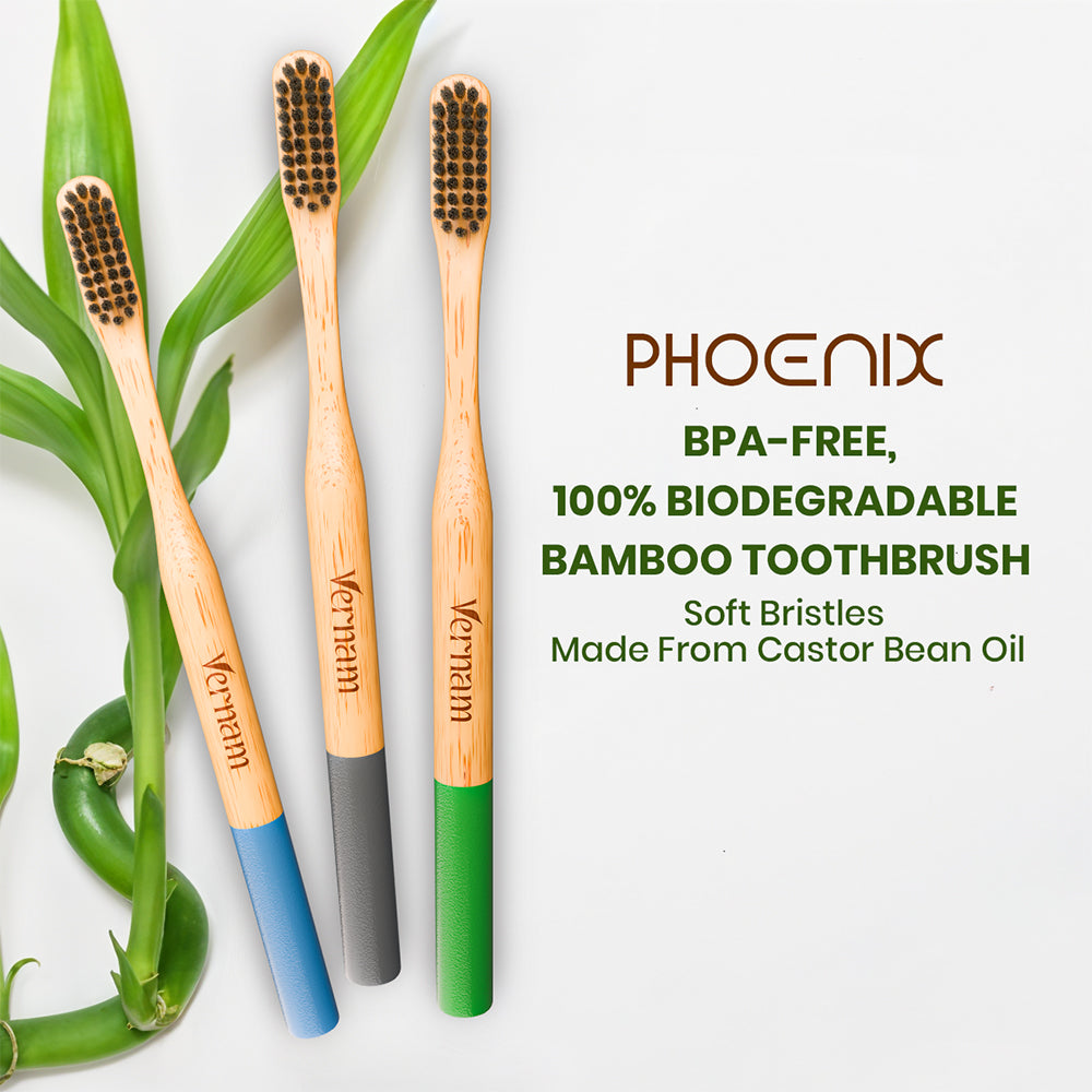 Phoenix Bamboo Charcoal Toothbrush (Pack of 3)