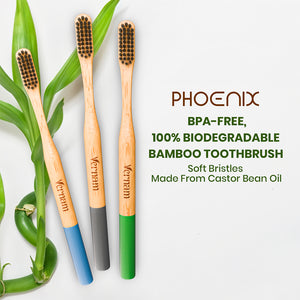 Phoenix Bamboo Charcoal Toothbrush (Pack of 3)